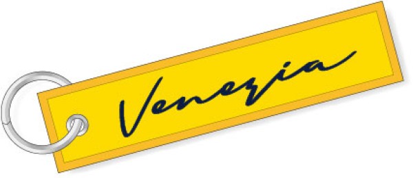 Portachiavi Ricamati Venezia giallo