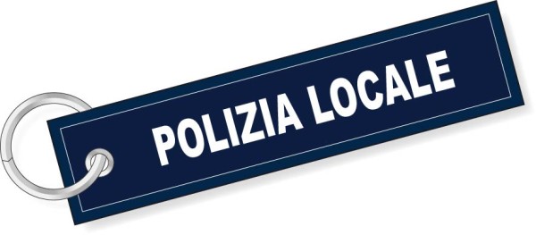 Portachiavi scritta Polizia Locale