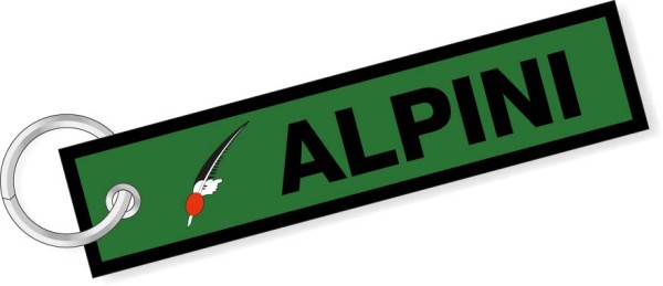 Portachiavi ricamato Alpini