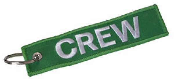 Portachiavi Ricamato Crew verde