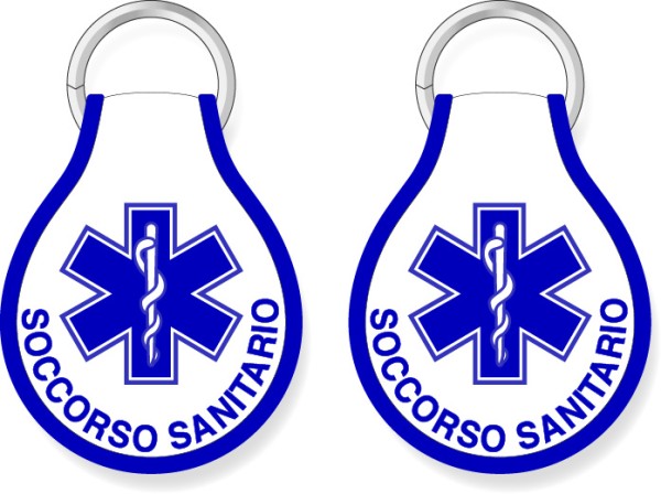 Portachiavi stoffa Soccorso Sanitario