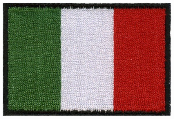 Patch Bandiera Italia nero 