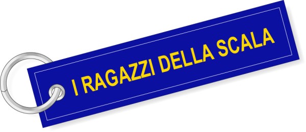 Portachiavi Slogan ricamato