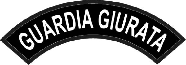 Toppa Patch curva ricamata Guardia Giurata