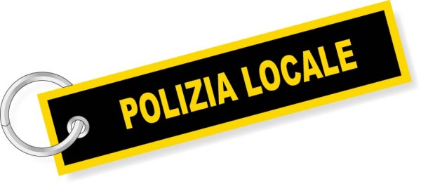 Portachiave ricamo Polizia Locale