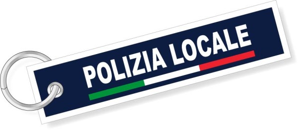 Portachiavi Polizia Locale Tricolore