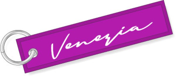 Portachiavi Ricamati Venezia viola