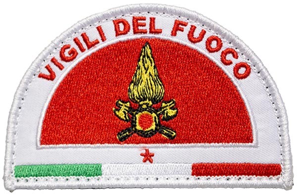 Toppa In Tessuto Con Retro Velcro | Vigili Del Fuoco Hero | Diametro 9 Cm | Ricamata, Robusta | We Run