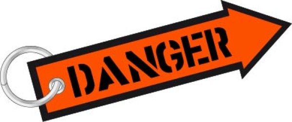 Portachiavi Danger arancione