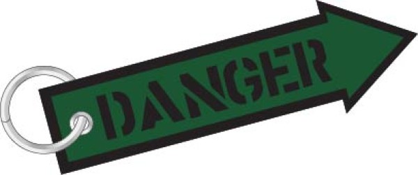 Portachiavi Danger verde