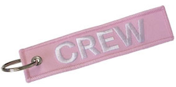 Portachiavi Ricamato Crew rosa