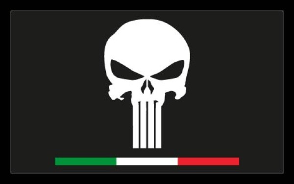 Patch ricamata Punisher tricolore