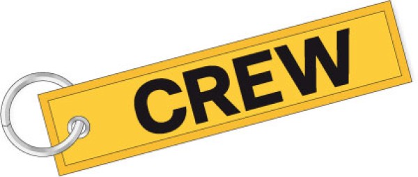 Portachiavi Ricamato Crew giallo