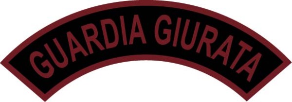 Toppa ricamata ad arco Guardia Giurata