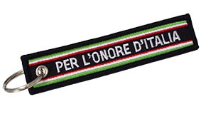 Portachiavi Ricamato Onore Italia Stock