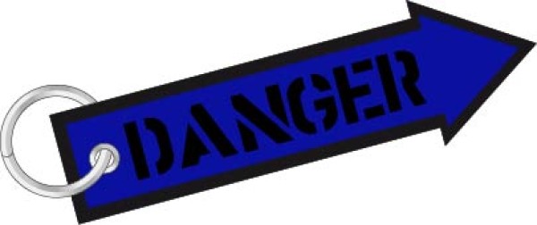 Portachiavi Danger Blu royal