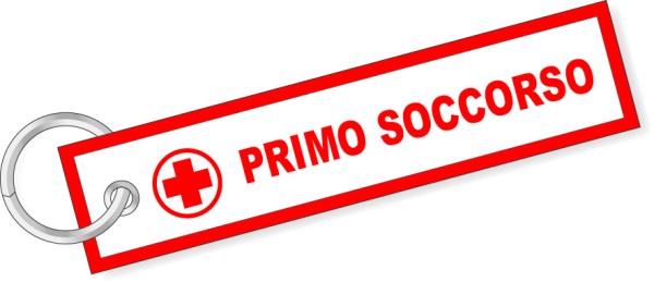 Portachiavi ricamato Primo Soccorso