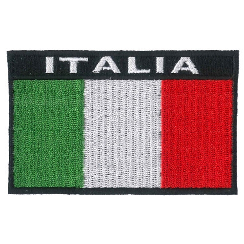 Italia con scritta Distintivi ricamati