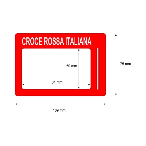 Portabadge Personalizzato Croce Rossa Italiana Portabadge Personalizzato