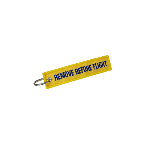 Portachiavi Remove Before Flight giallo blu chiaro Portachiavi Remove Before Flight