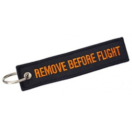Portachiavi Remove Before Flight nero arancione Portachiavi Remove Before Flight