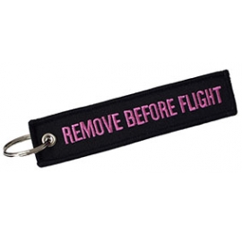 Portachiavi Remove Before Flight nero rosa Portachiavi Remove Before Flight