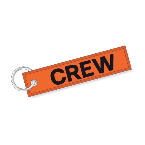 Portachiavi Ricamato Crew arancione Portachiavi Crew
